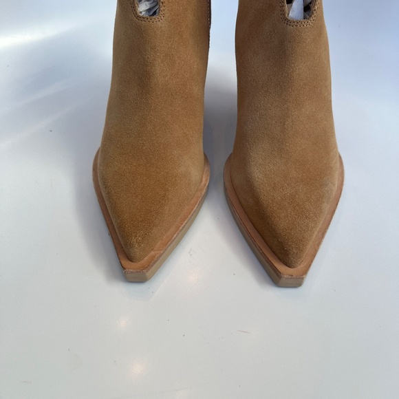 Dolce Vita Pointed Toe Tan Suede Leather Block Heel Size 6M - Picture 7 of 14